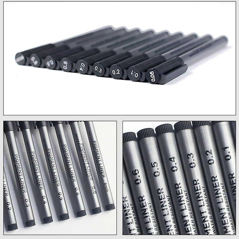 9 Stück/Set Pigment-Liner-Mark – Copic Marker Sketch Bewertung und Preis